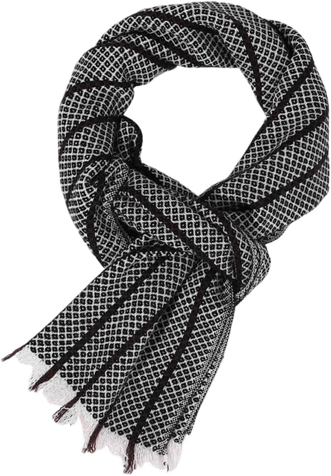 SKNSOFT Winter Wool Plaid Scarf for Men,Women Fashion Tartan Wrap Checkered Scarves - Image 1